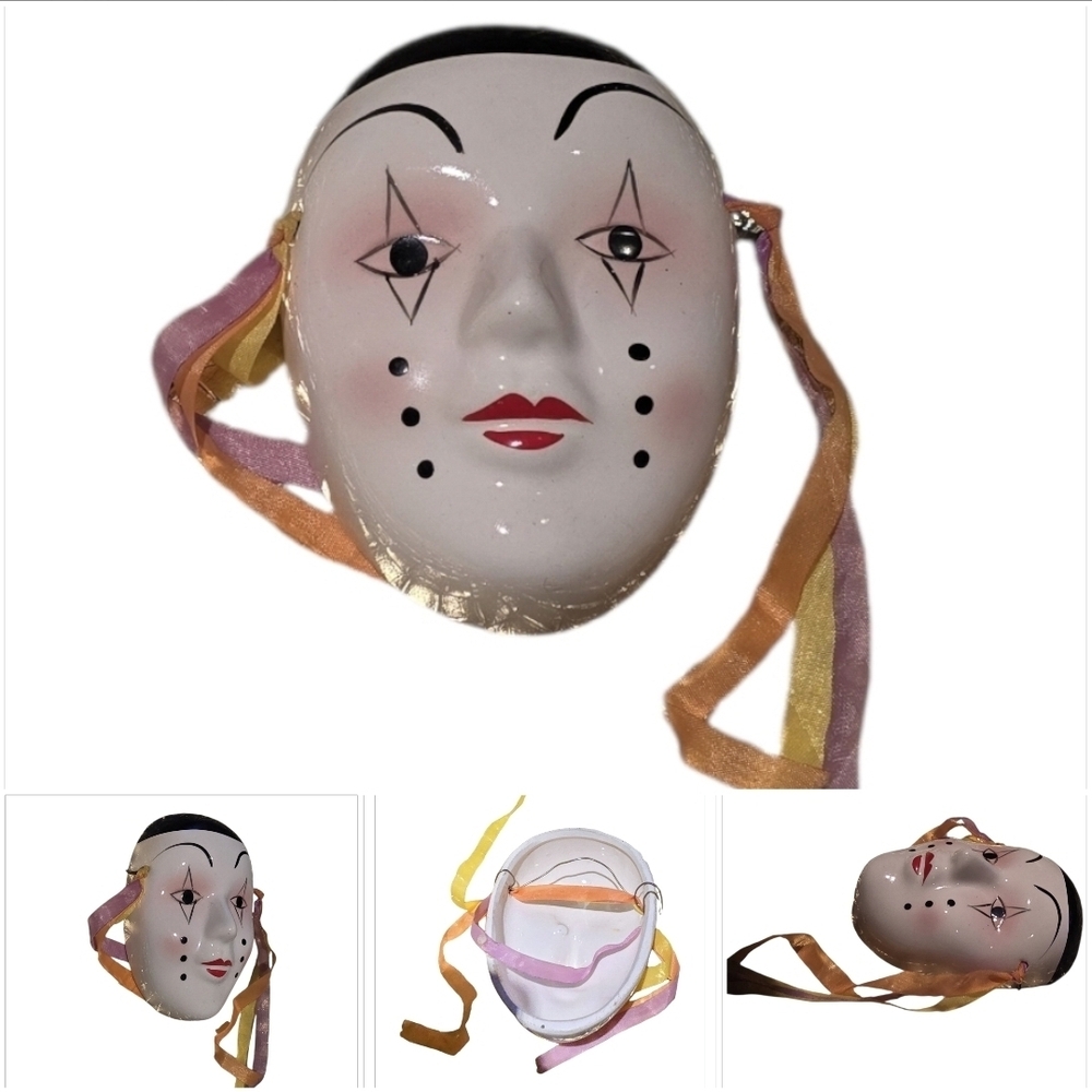 Jester Mask Wall Art with Vibrant Ribbons NEW - Picture 8 of 10